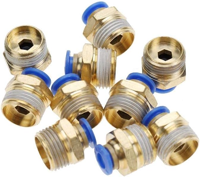 Duravel 3/8 PT Thread 12mm Pneumatic Straight Quick Fitting Connector - Pack of 30 - Image 1